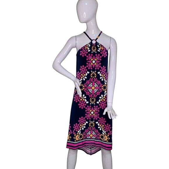 INC International Concept Halter Sleeveless Dress Geometric Print Size S - Picture 1 of 12